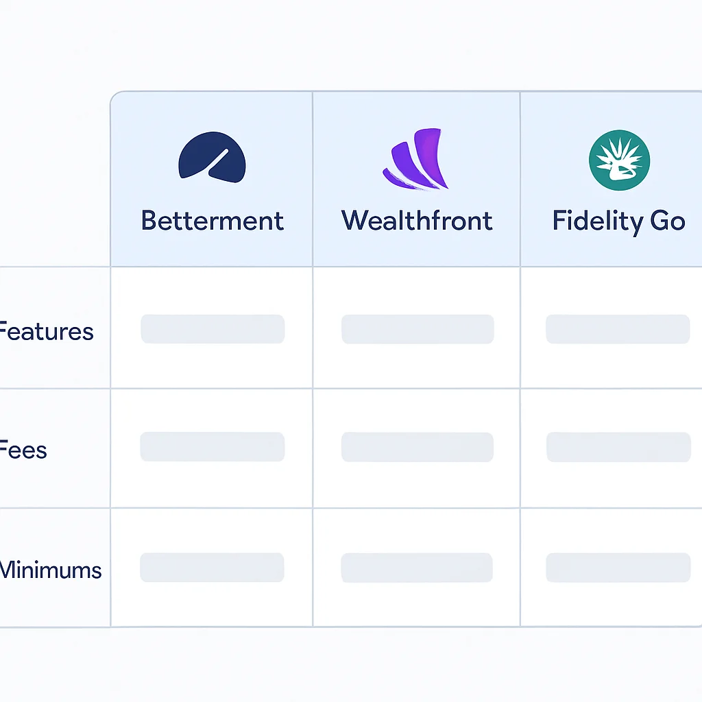 Robo-advisor comparison chart