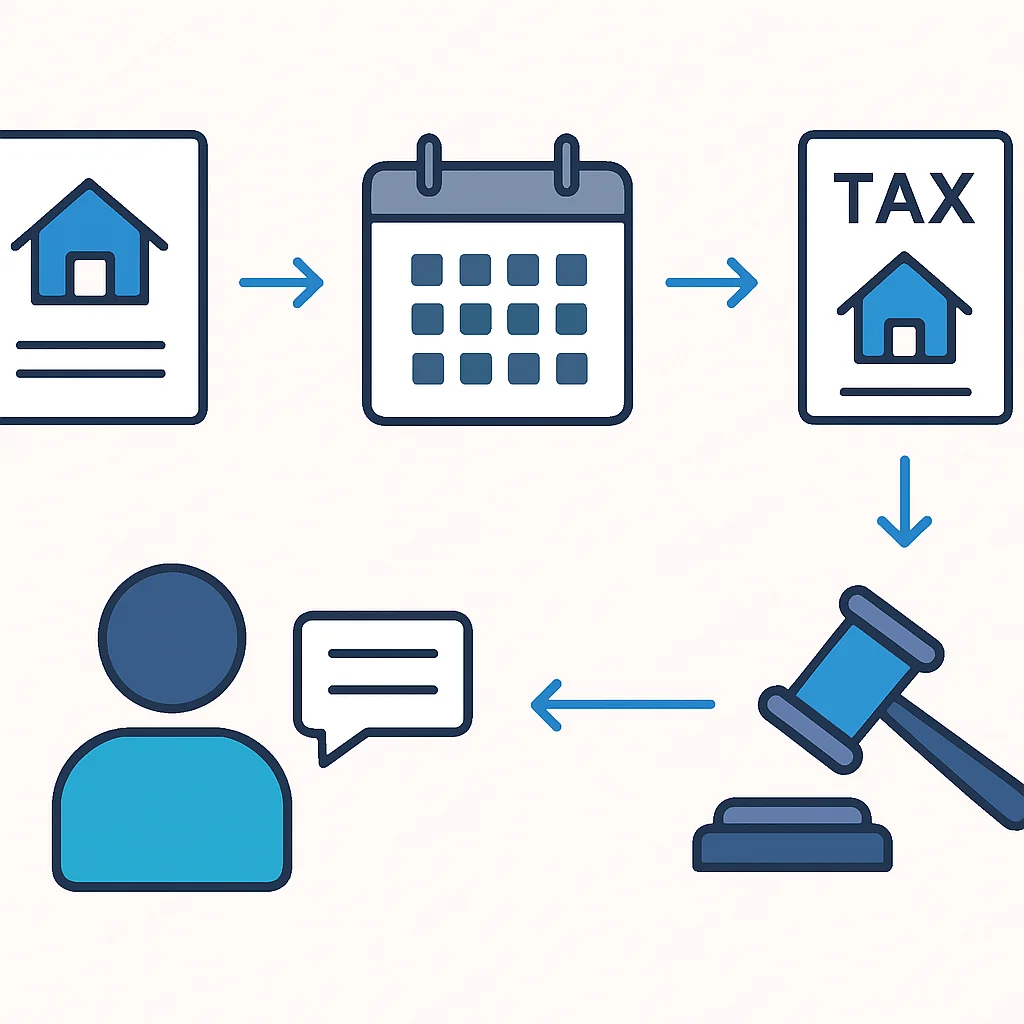 Property tax appeal process flowchart