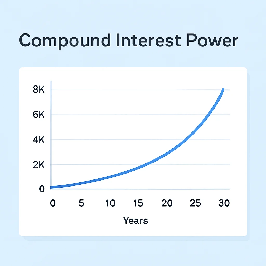Compound interest growth chart