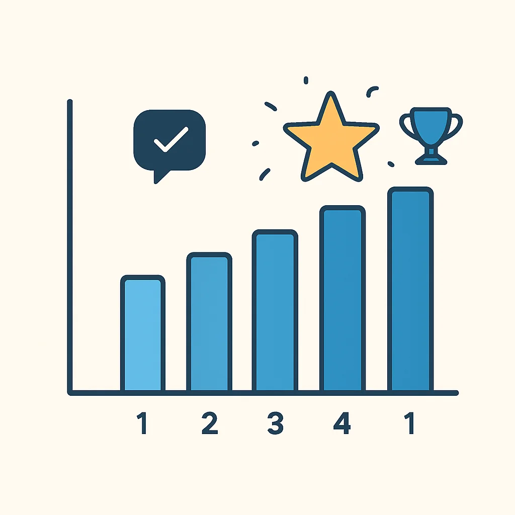 Language learning habit tracker showing consistent progress