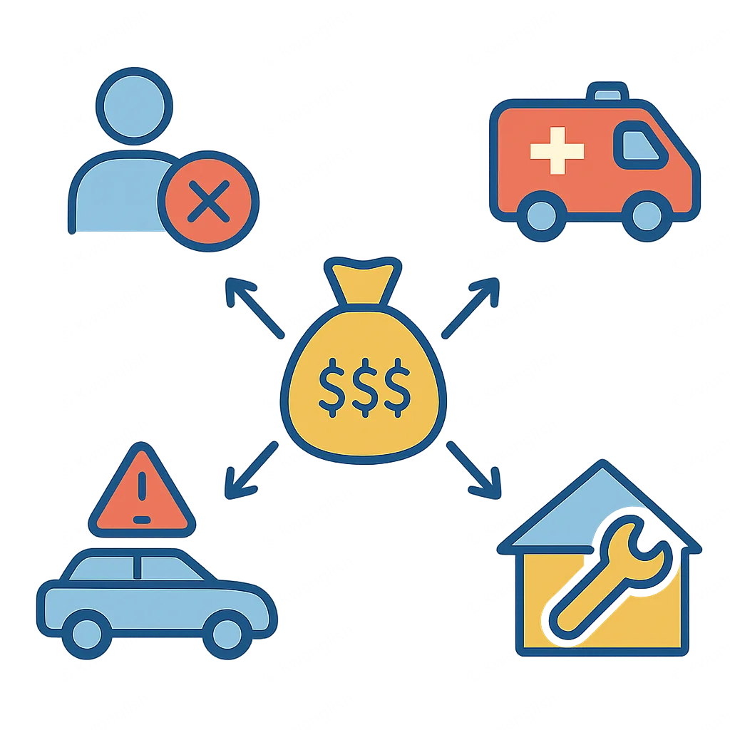 Emergency fund use cases: job loss, medical, auto, home
