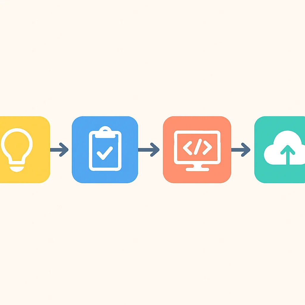 Agile development workflow diagram