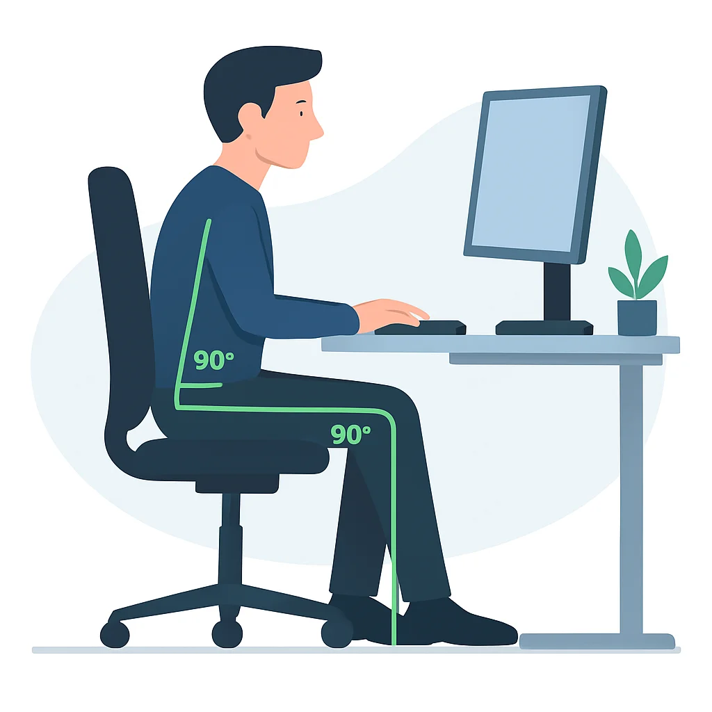Ergonomic desk setup for developers