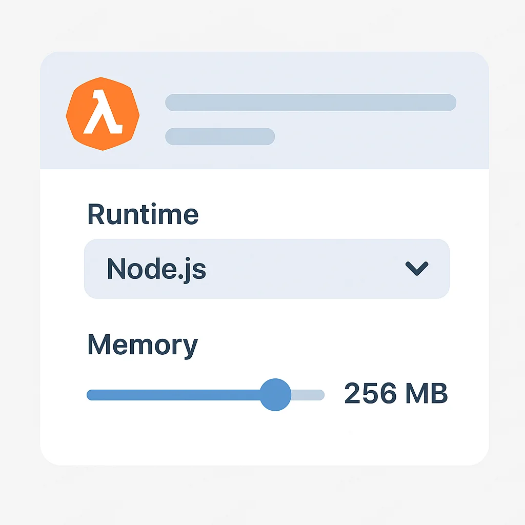 AWS Lambda function configuration screenshot