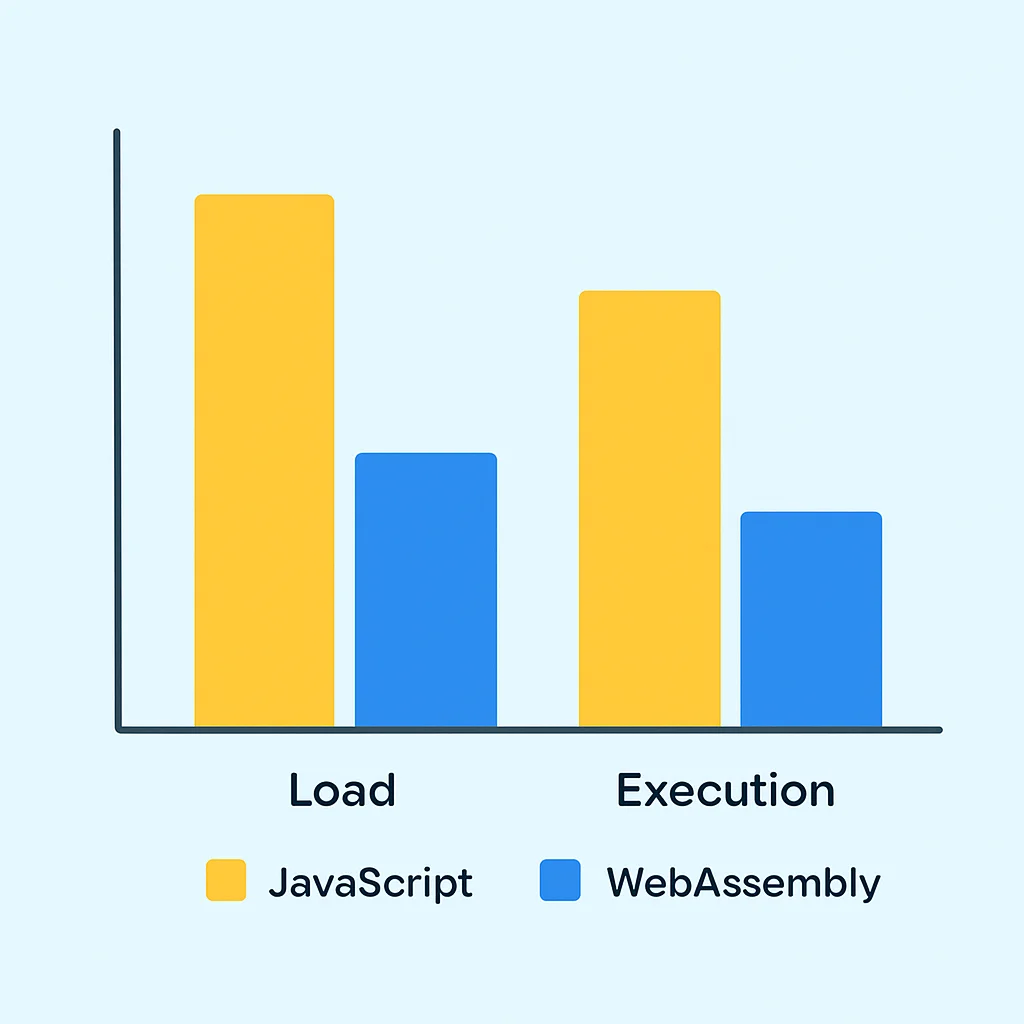 JavaScript vs WebAssembly performance benchmark chart