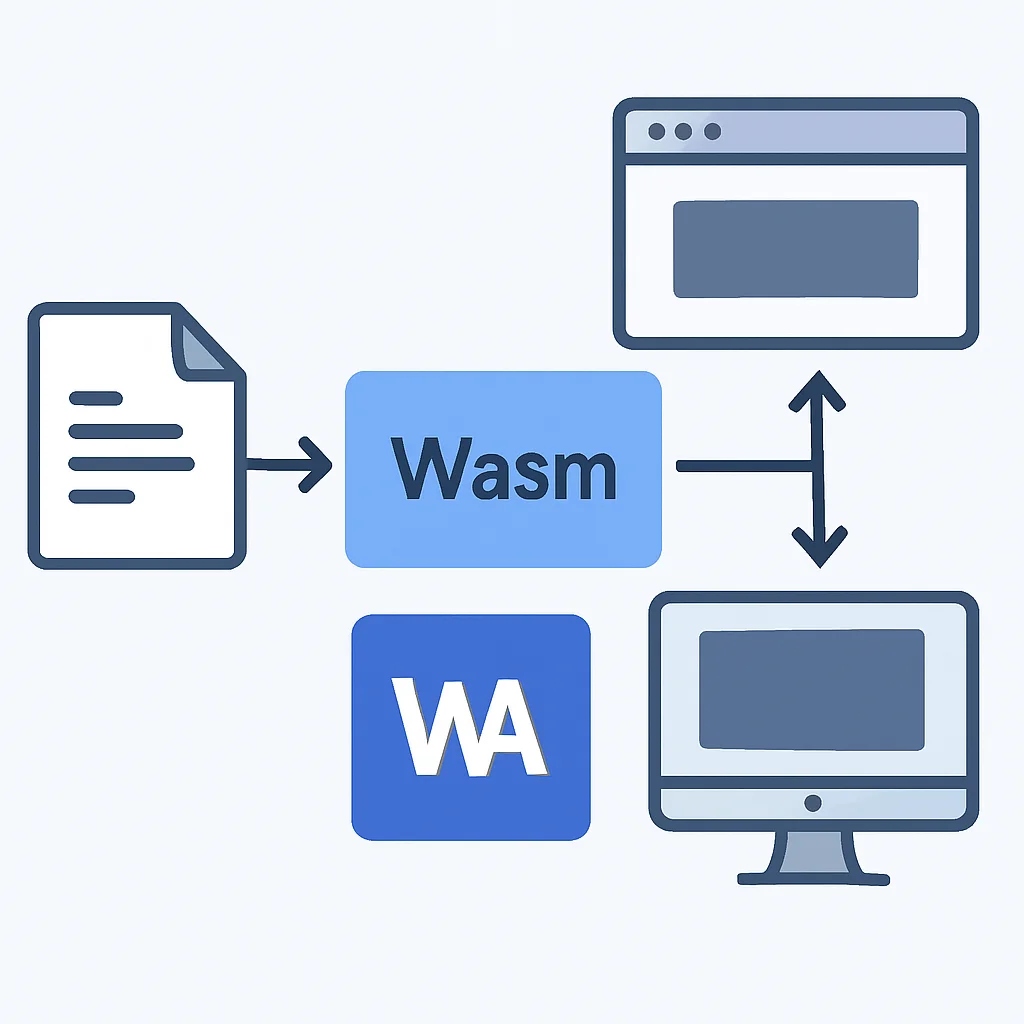 WebAssembly compilation and execution flow diagram