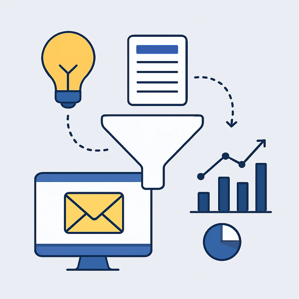Newsletter content creation and engagement funnel