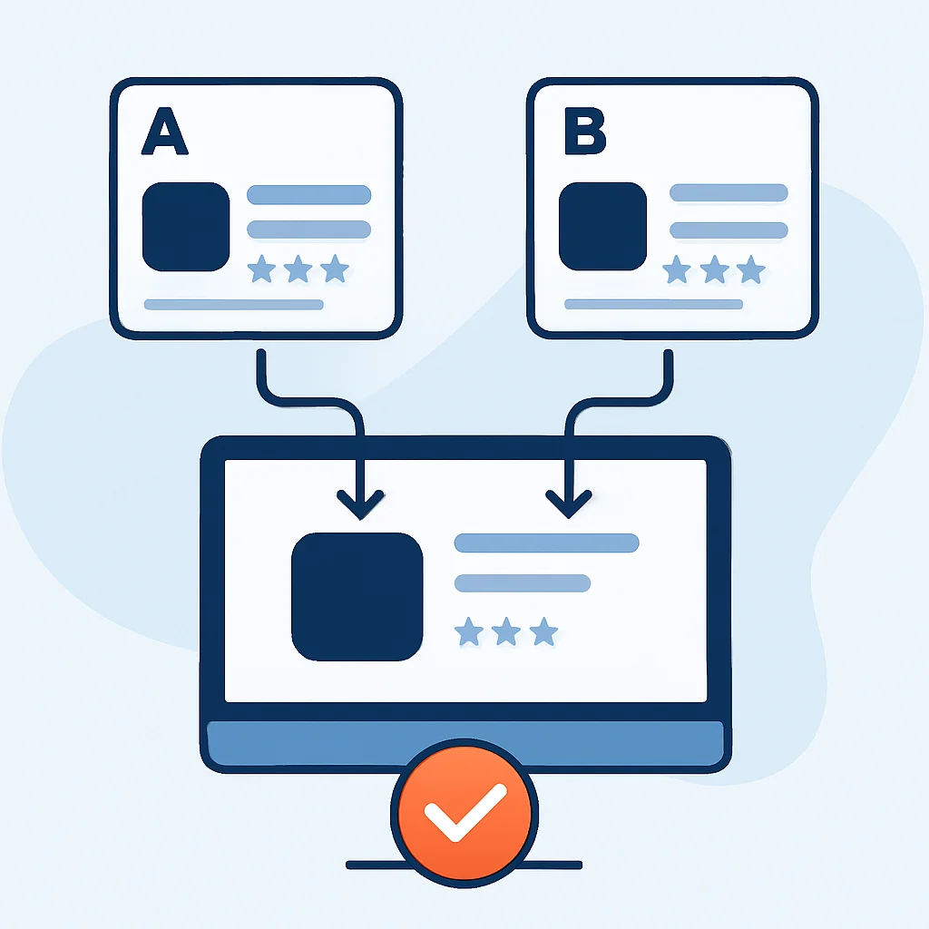 App Store A/B testing workflow diagram
