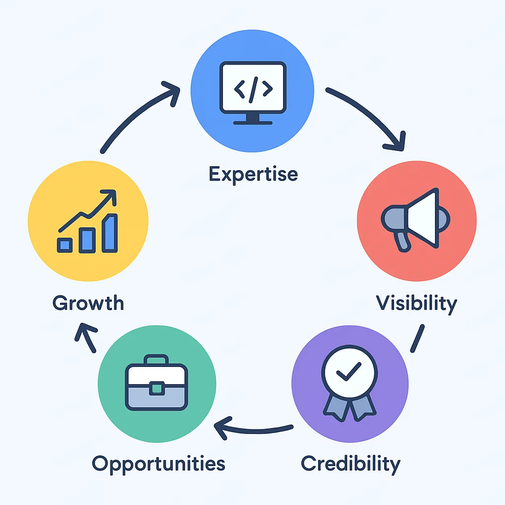 Personal Branding Virtuous Cycle for Developers