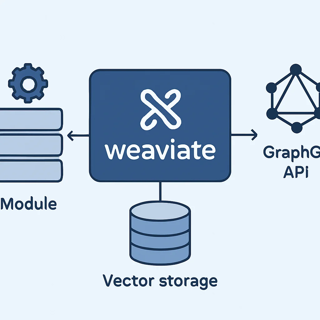 Weaviate architecture diagram featuring modules and GraphQL
