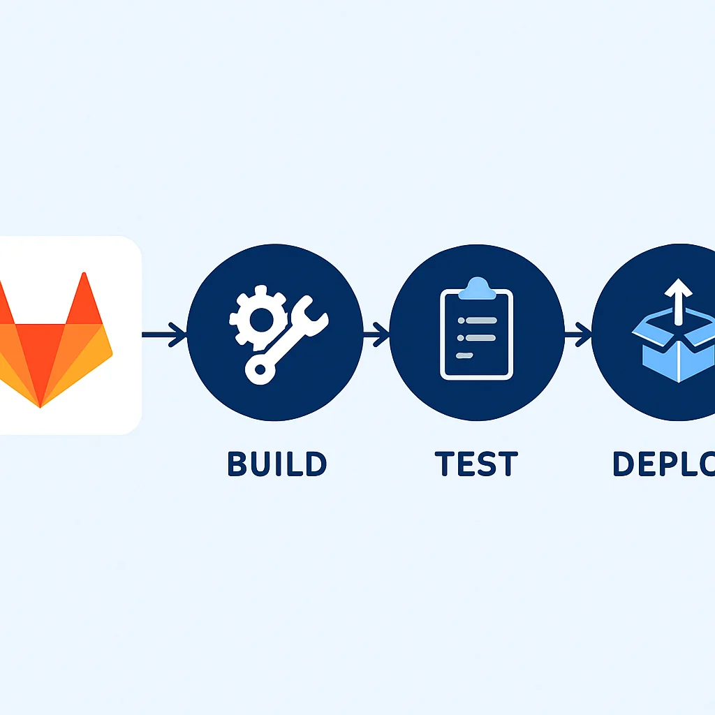 GitLab CI/CD pipeline stages diagram