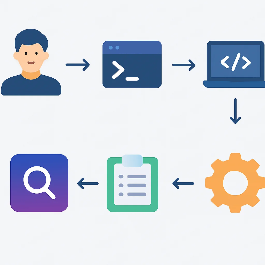 Developer daily workflow optimization flowchart
