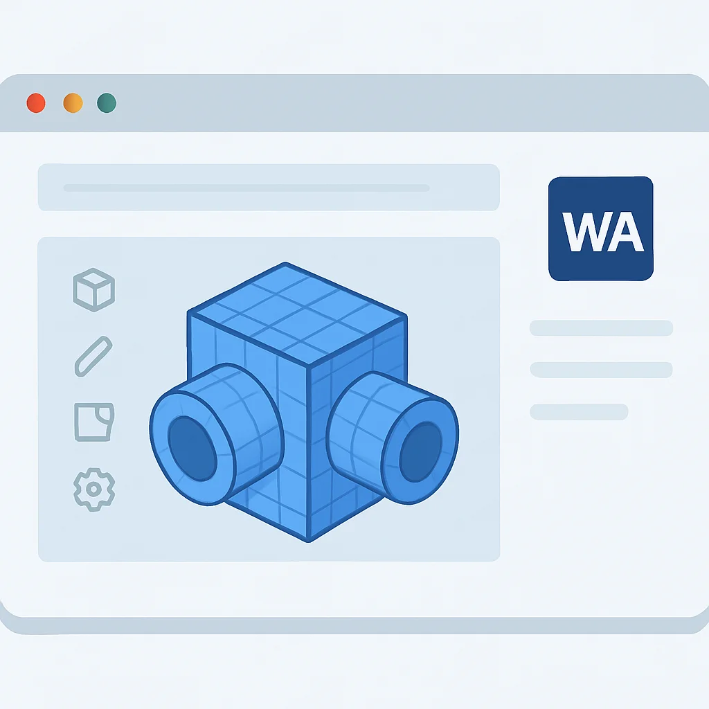 3D CAD software running in browser with WebAssembly