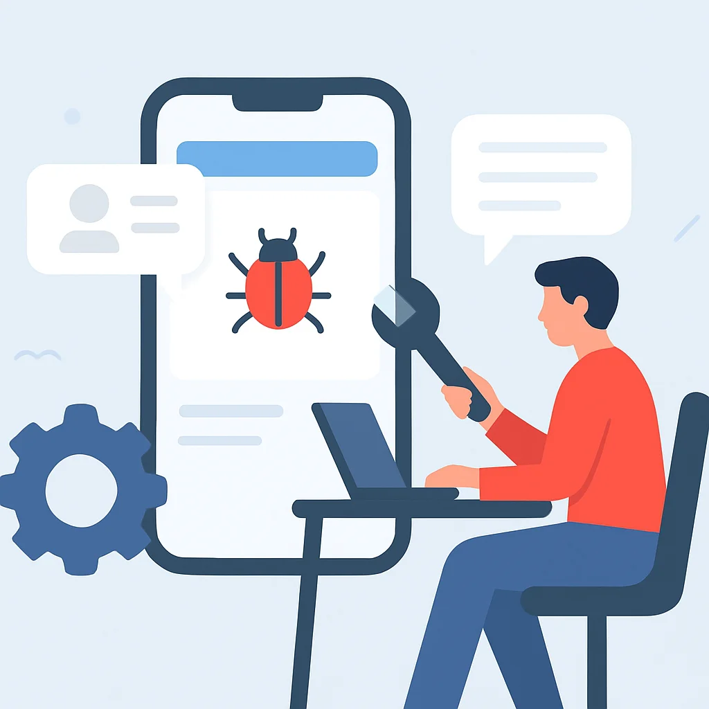 App developer solving problems and improving user experience