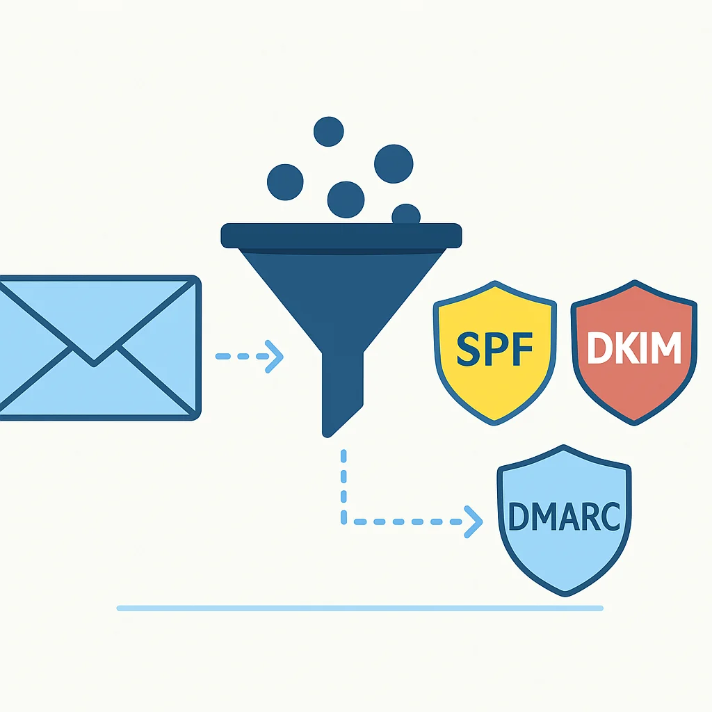 Email deliverability process with security protocols