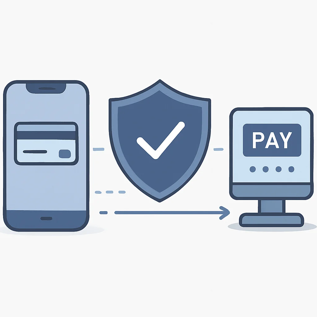 Payment data security and PCI compliance illustration