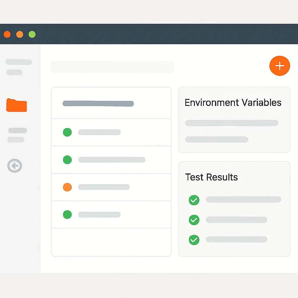 Postman API client interface with request details and test results