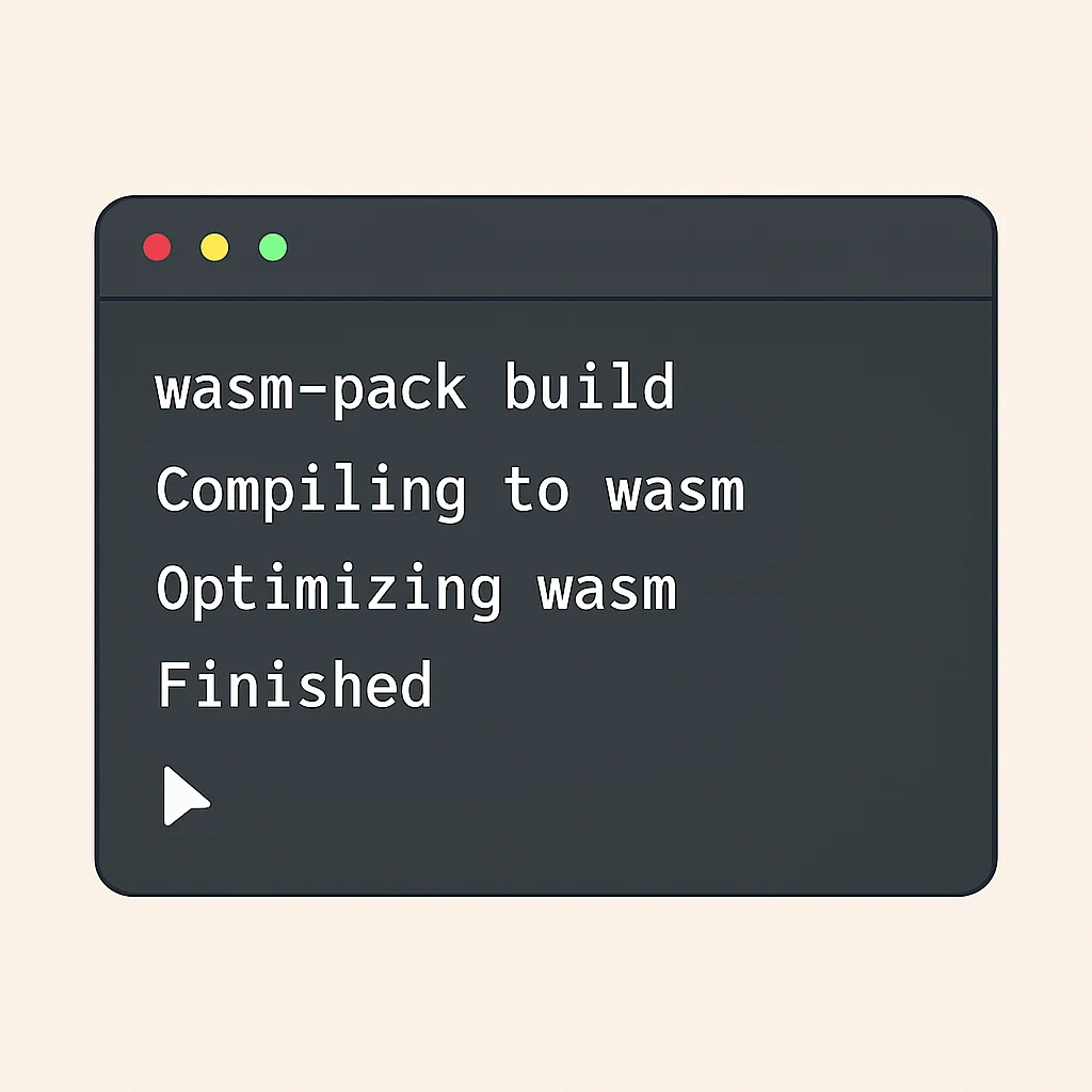 wasm-pack build command output