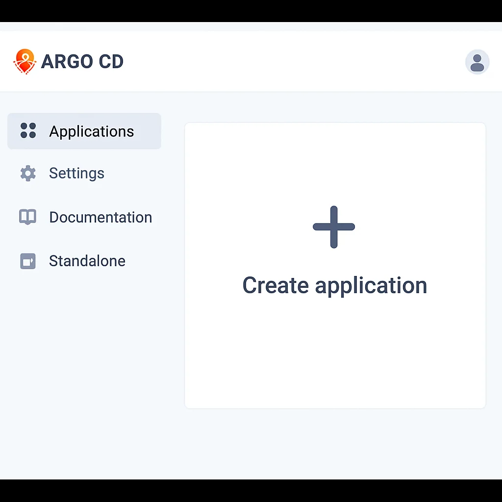 Argo CD UI dashboard empty state